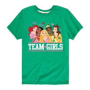Girls' - Disney Princess - Team Girls Short Sleeve Graphic T-Shirt - 1 of 4