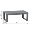 Aoodor Stylish and Durable Aluminum Outdoor Coffee Table Grey - 3 of 4