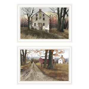 2Piece Vignette The Old Mill & A Road Home White Framed Wall Art for Living Room,Bedroom Wall Art Print for Home Decor by Billy Jacobs - 1 of 4
