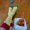 Cheesy Pizza Pattern Socks from the Sock Panda (Adult Large or Adult Small Sizes) - 2 of 4