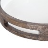 Kate and Laurel Ehrens Tray, 15" Diameter, Gray and White - 4 of 4