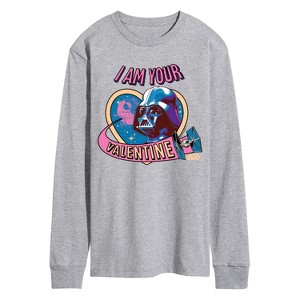Men's - Star Wars - I Am Your Valentine Darth Vader Long Sleeve Graphic T-Shirt - 1 of 4