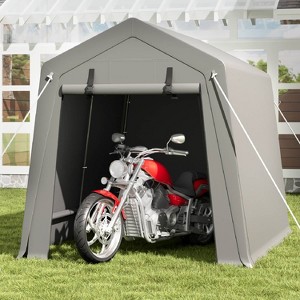 GustoWave Outdoor Portable Storage Shed, Carport Tent for Motorcycle, Bike - 1 of 4