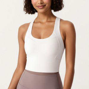Anna-Kaci Active Women's Cross Back Sports Tank Top with Scoop Neckline and Wide Supportive Band - 1 of 4