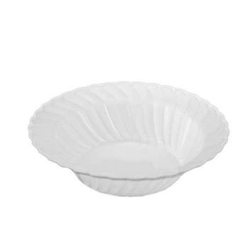 Smarty Had A Party 5 oz. White Flair Plastic Dessert Bowls (180 Bowls)