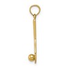 Black Bow Jewelry 14k Yellow Gold Small 3D Tennis Racquet and Ball Pendant - 2 of 4
