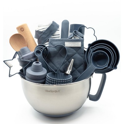 Ultimate Baking Kit for Kids - Kids Baking Set with Child Sized Utensils - Includes Apron, Oven Mitts, Silicone Mats & Liners - Cooking Set for Kids