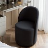 Modern Velvet Swivel Office Chair,360 Degree Rotating Desk Chair with Metal Base,Upholstered Office Chair for Home Office or Study-Coolbibila - 3 of 4
