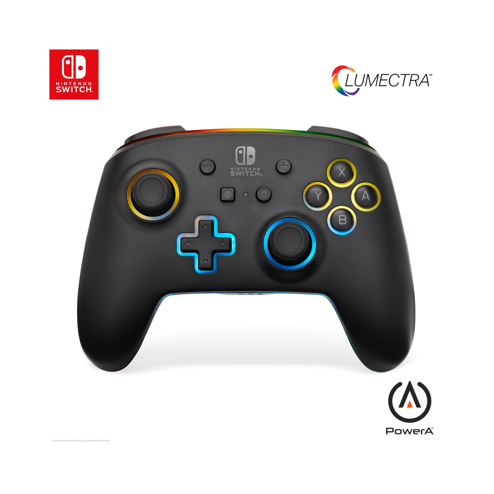PowerA Enhanced Lumectra Wireless Controller for Nintendo Switch: Bluetooth Compatible