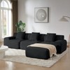KWPZQEB 113" Cloud Sectional Couches for Living Room, Convertible L-Shape Couch with Ottoman & 3 Pillows, 3 Seater Modular Sectional Sofa, No Assembly - 4 of 4