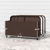 Aghana Digitals Brown PE Rattan 3-Section Outdoor Storage Cart with Wheels for Poolside, Garden & - 2 of 4