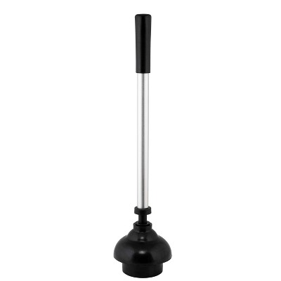 Stainless Steel 2-in-1 Toilet Brush and Plunger Set with Holder