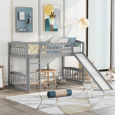 NicBex Twin Size Loft Bed,Loft Bed Frame,Bed Frame for Kids,Box Spring Not Required