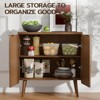 Sevobal Decorative Storage Cabinets, Self-Serve Lockers Recessed Cabinets In Kitchen and Dining Room Entrance Cabinets, Brown 29.5*13.8 *29.9 - 4 of 4