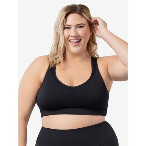 Leading Lady The Lea - Cooling Low-impact Racerback Sports Bra In Black,  Size: 3x : Target