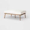 Britanna Oversized Patio Ottoman Linen Natural Wood/Off-White - Threshold™ - 3 of 4
