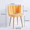 Modern Dining Chair Set of 2, with Iron Tube Wood Color Legs, Shorthair Cushions and Comfortable Backrest, for Dining Room, Living Room, Cafe - 2 of 4
