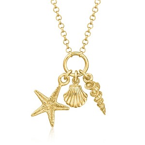 Pure Collection by Ross-Simons Italian 18kt Gold Vermeil Sea Life Necklace Size 16 - 1 of 4