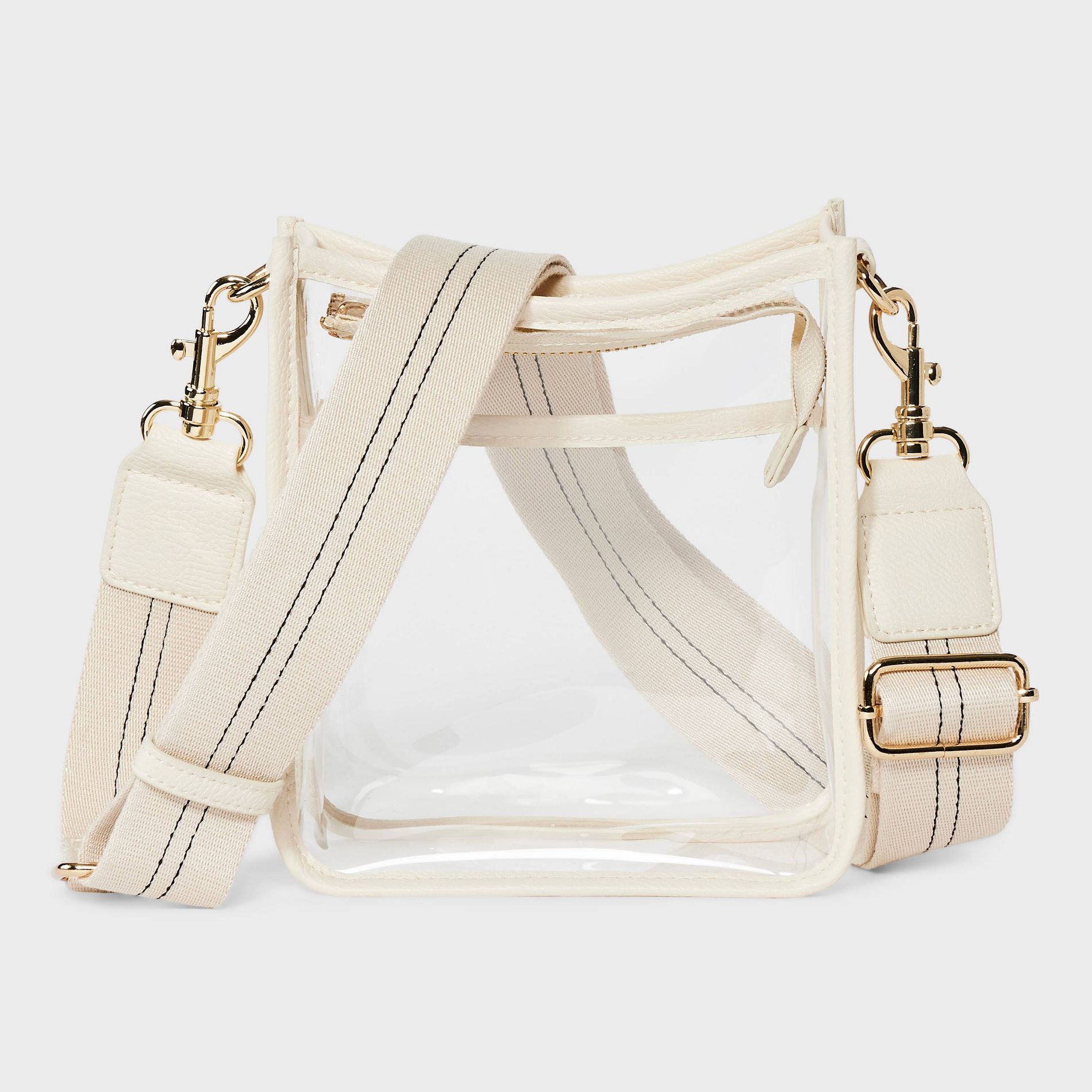 Everyday Crossbody Bag - Universal Thread™ Stucco Clear: TPU Shell, Detachable Strap, 57.25" Max Length