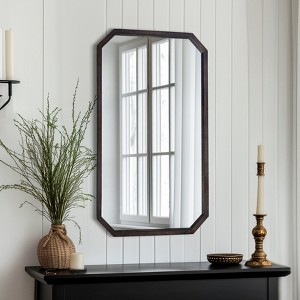 ARTLOGE 50x80/70x120cm Octagonal Decorative Wood Frame Wall Mirror for Living Room - 1 of 4
