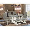 6-Piece Rectangle Natural Oak Finish Solid Wood Top Dining Table with 1-Bench, 4-Chairs with - 2 of 4