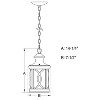 VAXCEL Magnolia 2 Light Oil Rubbed Bronze Outdoor Pendant with Clear Cylinder Glass - 2 of 4