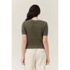 Women's Cropped Short Sleeve Cardigan - GRADE & GATHER - 2 of 4