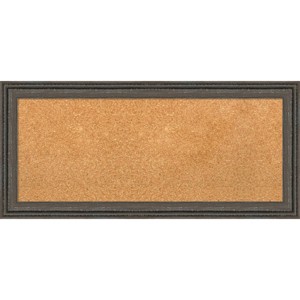 33"x15" Upcycled Wood Frame Natural Cork Board Brown/Gray - Amanti Art: Wall Mount, Large Bulletin Board - 1 of 4