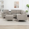 Aortzio 95.67“W L-Shape Sectional Sofa Couch With USB Ports & Cup Holders - 2 of 4