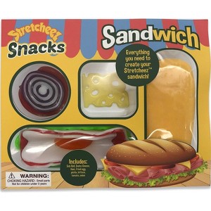 Thin Air Brands Stretcheez Snack Pack Sandwich - Play Food, Stretchy Pretend Food & Toppings, Ages 3+, Multi-Color - 1 of 2
