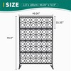 Metal Privacy Screen Outdoor 72" H×47" W,Freestanding Decorative Room Divider - 2 of 4
