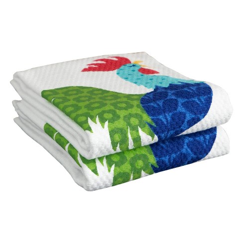 Kitchenaid 4pk Cotton Albany Kitchen Towels Blue : Target