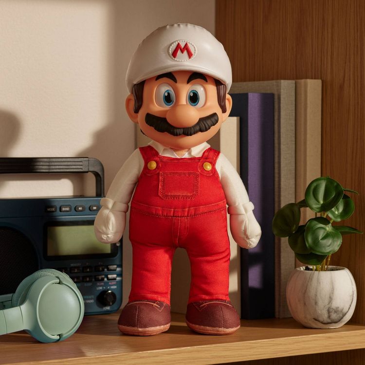 The Super Mario Galaxy Movie – 14" Posable Plush – Fire Mario, 5 of 5