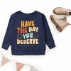 The Juniper Shop SmileyWorld Have The Day You Deserve Groovy Youth Sweatshirt - 2 of 4