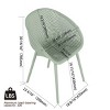 Set of 2 All-Weather Armchairs with Comfortable Backrest, Indoor Outdoor Armchairs, PP Patio Accent Chairs for Living Room or Beach–The Pop Home - 3 of 4