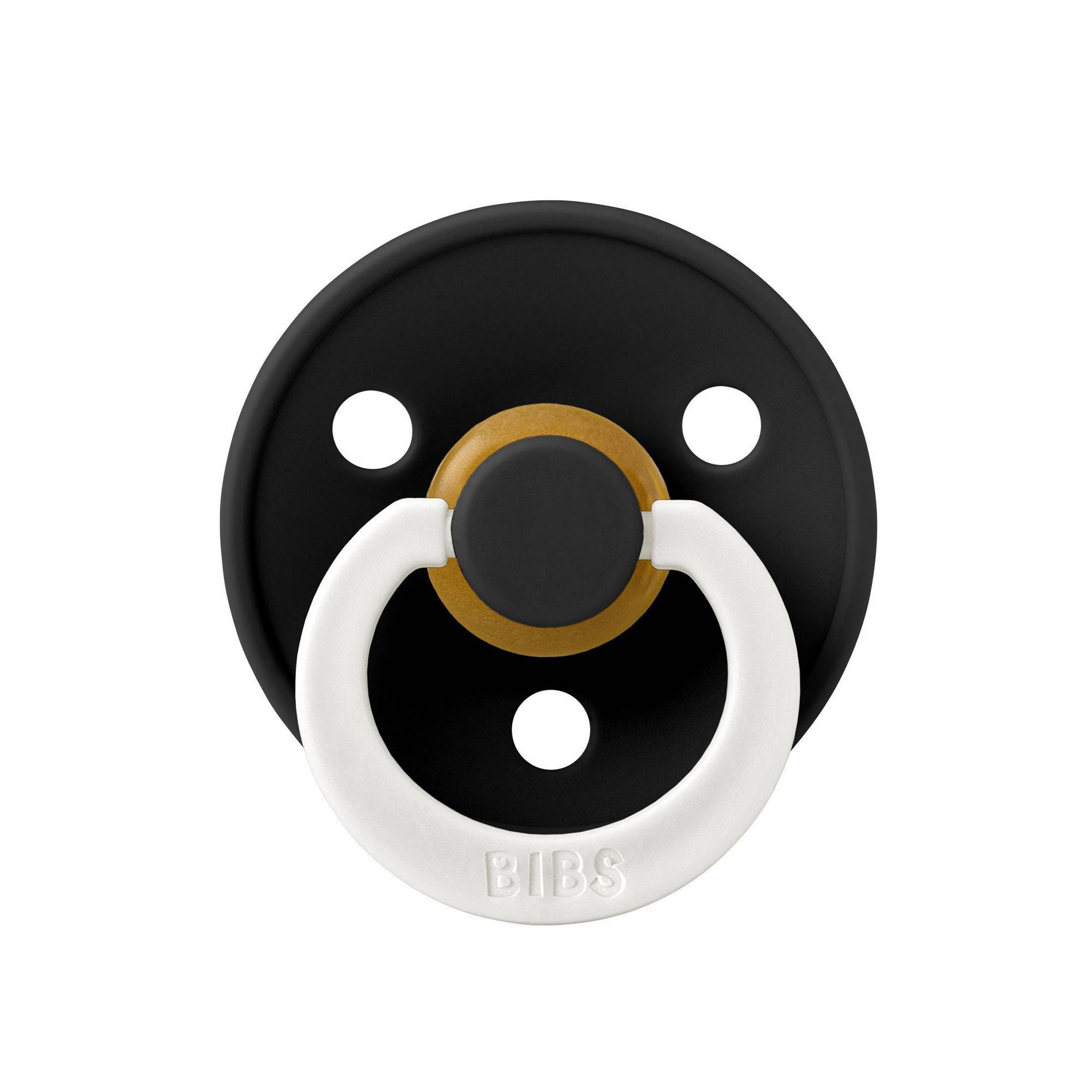 Bibs Pacifier Latex 6-18m Size 2 - Black Glow