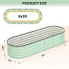 Outdoor Oval Raised Garden Bed with Open Base,Tool-Free Assembly Planter Raised Boxes for Outdoor Vegetables & Flowers - 2 of 4
