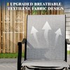 Outdoor Swivel Dining Chairs with Textilene Breathable Back, Swivel Patio Dining Chairs Set of 2, SwivelPatio SlingChairs Set for Poolside Lawn Garde - 4 of 4