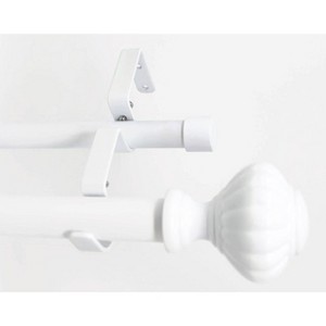 Urbanest Door Knob Manhattan 1-inch 3-4 inch Double Drapery Curtain Window Rod Set - 1 of 4