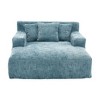 PAGED Modern Chenille Lazy Sofa Chair with Armrests and 3 Pillows, Comfy Sofa Bed with Side Pocket for Bedroom, Living Room - 2 of 4