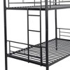 NicBex Twin Over Twin Metal Bunk Bed with and Full-Length Guardrail and 2 Ladders,Large Under Bed Storage - 4 of 4