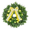 24-Inch Polystyrene Foam Lemon Wreath – Bright Yellow with Lush Green Leaves, Versatile for Front Doors, Walls, Porches, Patios & Indoor Spaces - 3 of 4