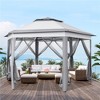 Yaheetech 13×13 FT Hexagonal Pop-Up Canopy with Mesh Netting for Patio, Backyard Garden - 2 of 4