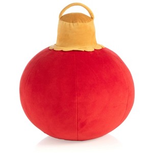 Shiraleah Red Christmas Ornament Bauble Pillow, Medium - 1 of 4