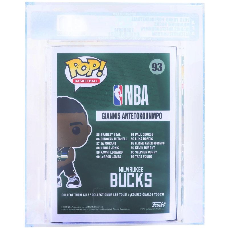 Funko Milwaukee Bucks NBA POP | Giannis Antetokounmpo (Alternate) | Rated AFA 9.0, 2 of 4