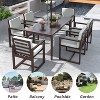 ELJGET 7 Piece Outdoor Dining Set for 6, Acacia Wood Table and Chairs with Soft Cushion for Patio Balcony and Backyard - 3 of 4