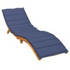 vidaXL Sun Lounger Cushion Navy Blue Oxford Fabric - 3 of 4