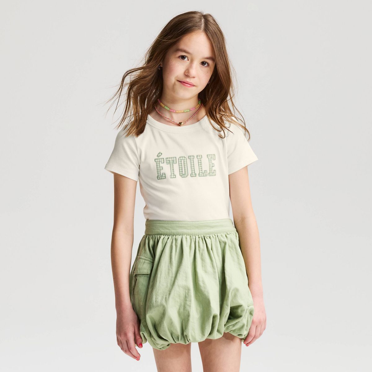 Girls' Short Sleeve Fitted Studded Graphic T-Shirt - Cat & Jack™ - thumbnail 9