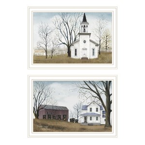 2Piece Vignette Amazing Grace Sunday Service White Framed Wall Art for Living Room,Wall Art Print for Home Decor by Billy Jacobs - 1 of 4