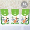 Big Dot of Happiness Jungle Party Animals - Safari Zoo Animal Birthday or Baby Shower Gift Favor Bags - Party Goodie Boxes - Set of 12 - 2 of 4